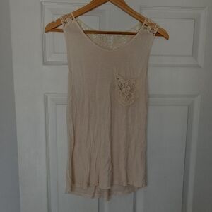 Rue21 Beige Lace Detail Top